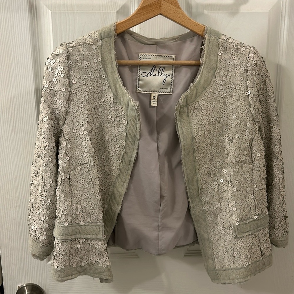 Milly 3/4 sleeve jacket. Size 10